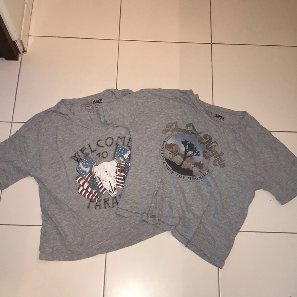 2 Grey T shirts trendy